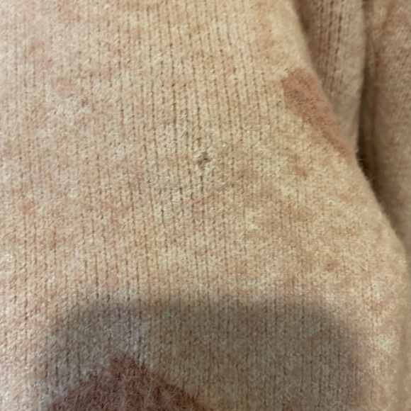 Adorable fuzzy hearts pink sweater eyelash mauve baby pink valentine - Picture 4 of 7